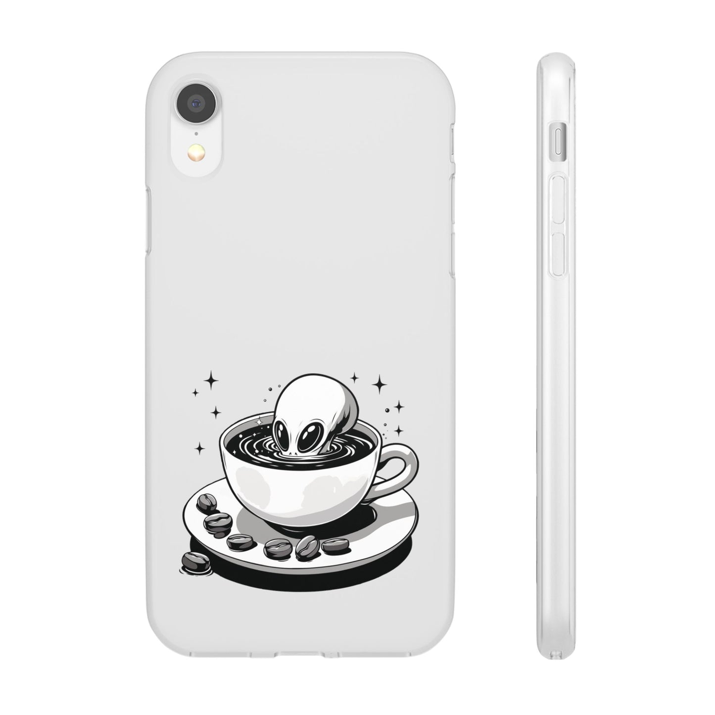 iPhone Flexi Cases | Alien in Coffee