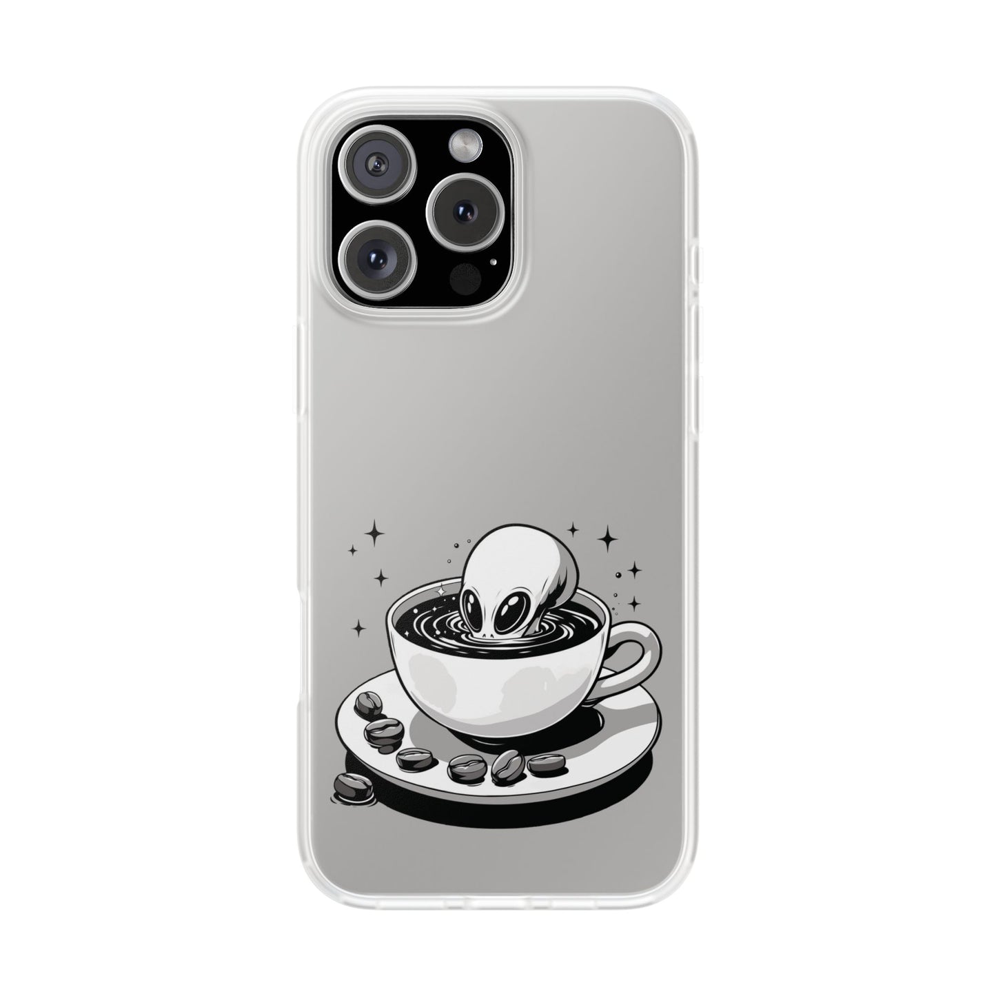 iPhone Flexi Cases | Alien in Coffee