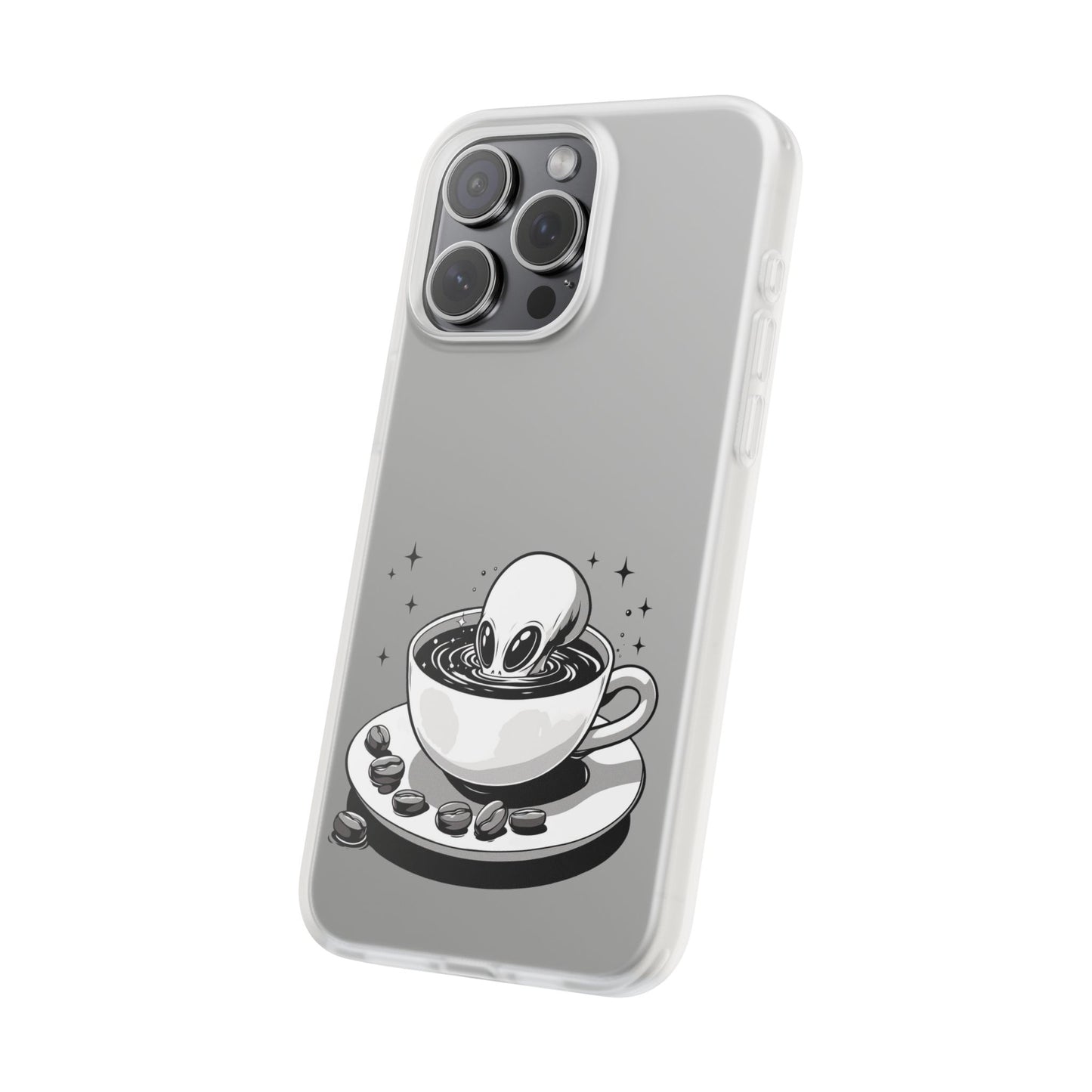 iPhone Flexi Cases | Alien in Coffee