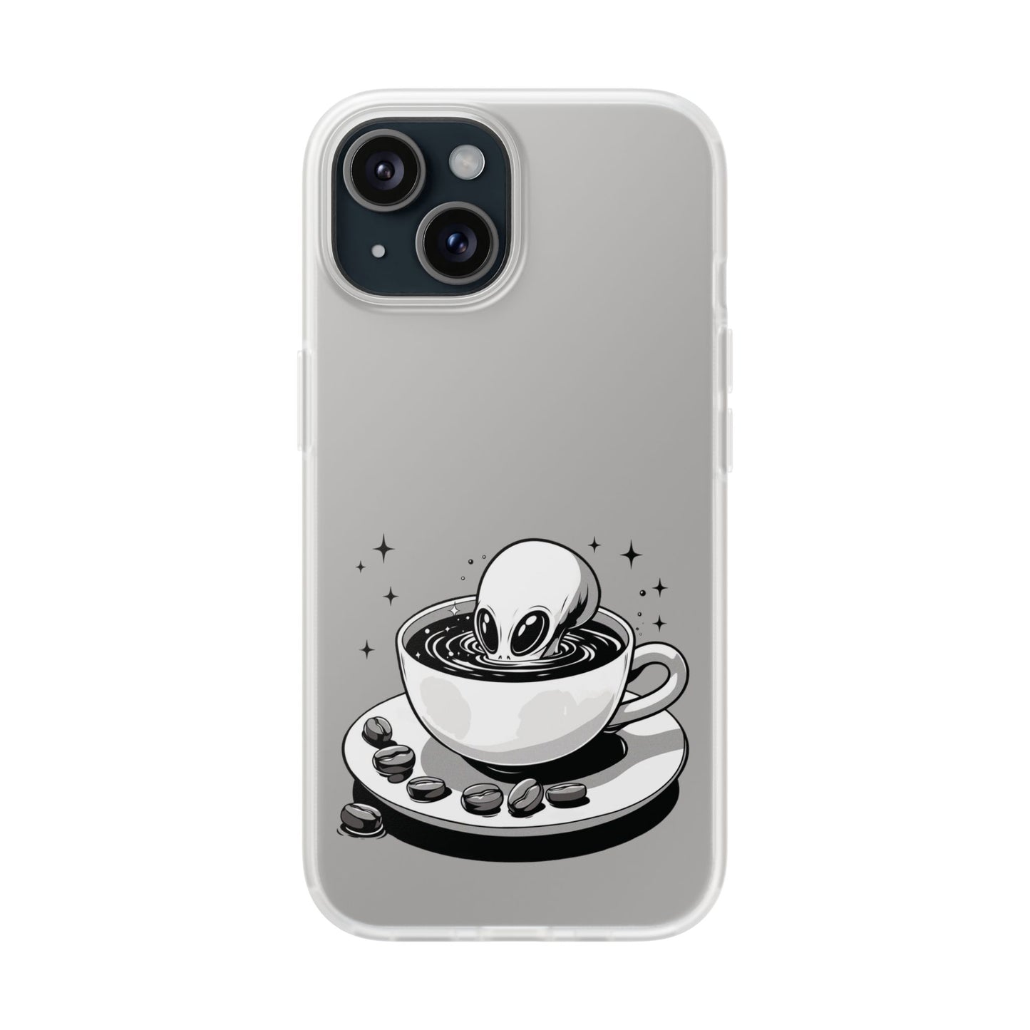 iPhone Flexi Cases | Alien in Coffee