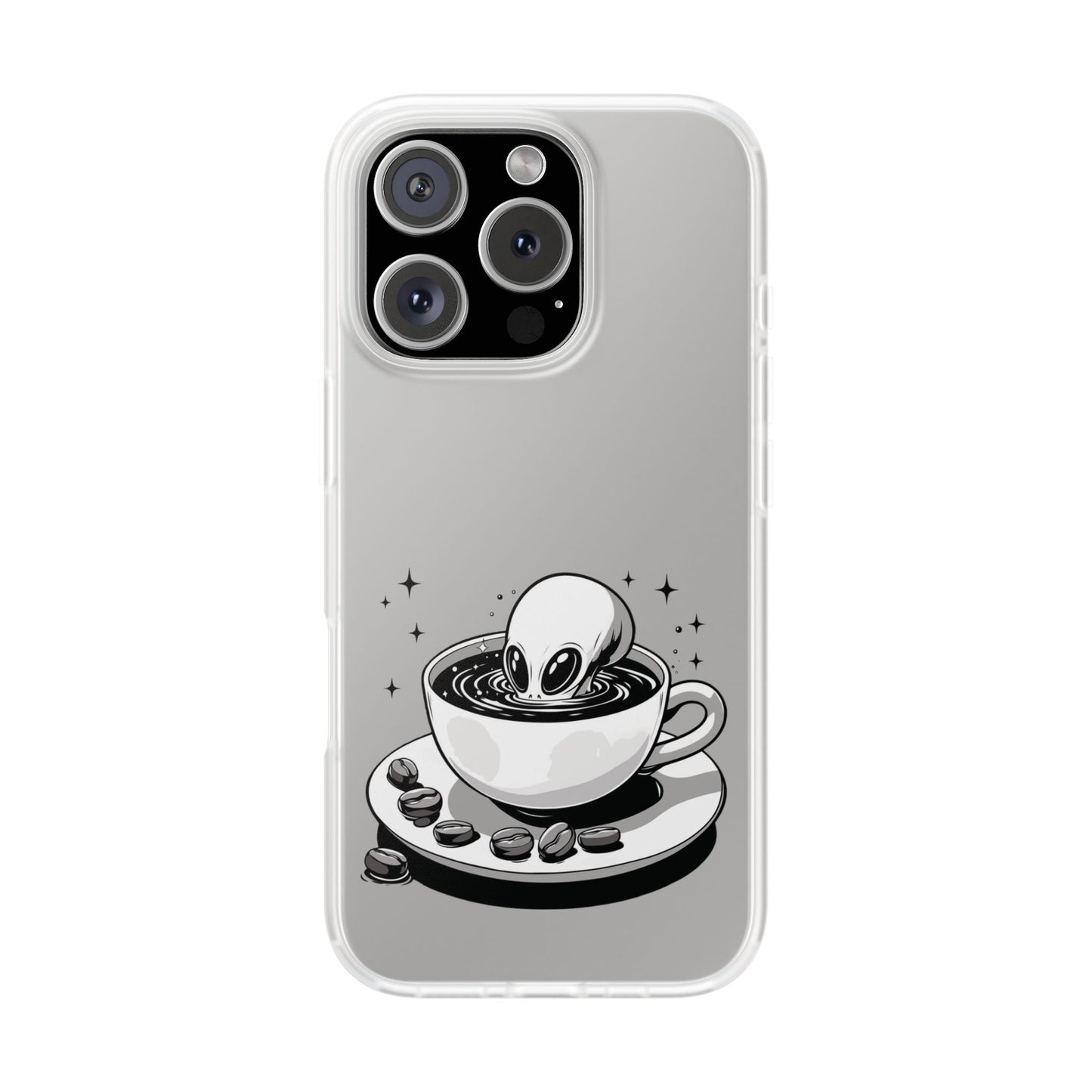 iPhone Flexi Cases | Alien in Coffee