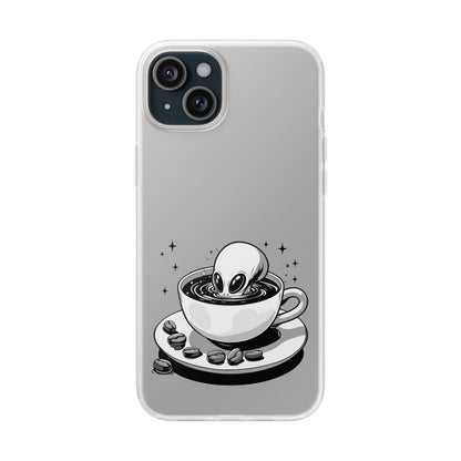 iPhone Flexi Cases | Alien in Coffee