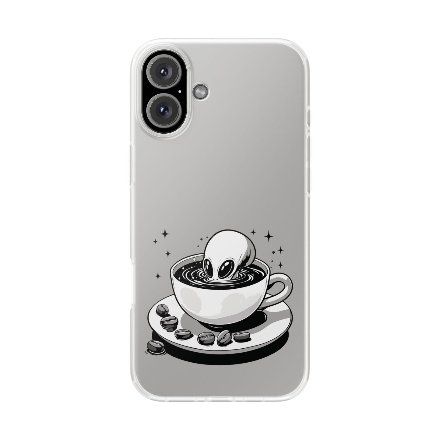 iPhone Flexi Cases | Alien in Coffee