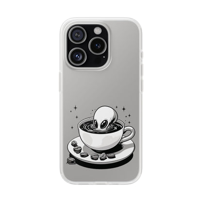 iPhone Flexi Cases | Alien in Coffee