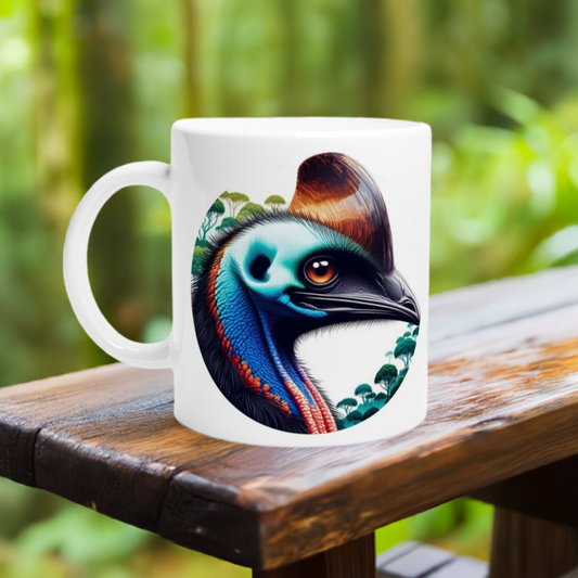 11oz/30ml Ceramic Mug | Cassowary