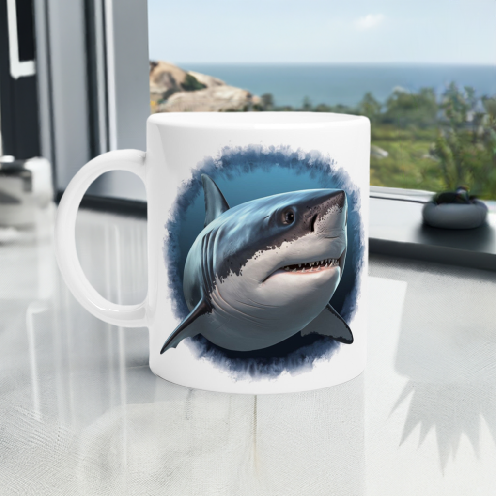 11oz/30ml Ceramic Mug | Great White Shark