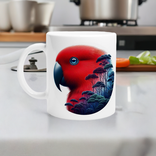 11oz/30ml Ceramic Mug | Ecletus Parrot