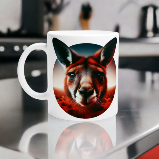 11oz/30ml Ceramic Mug | Kangaroo #2