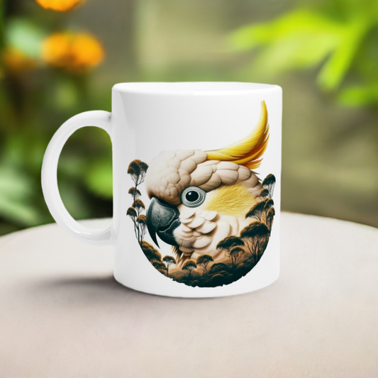 11oz/30ml Ceramic Mug | Cockatoo